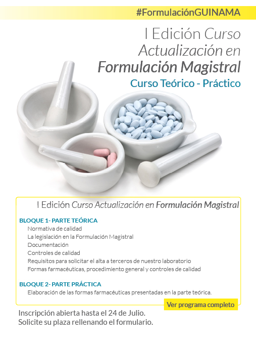 I CURSO ACTUALIZACION EN FORMULACION MAGISTRAL